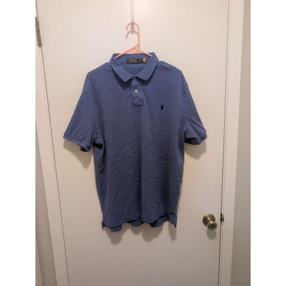 Polo Ralph Lauren Men's Classic Fit Polo Shirt XL Heather Blue Pony Logo